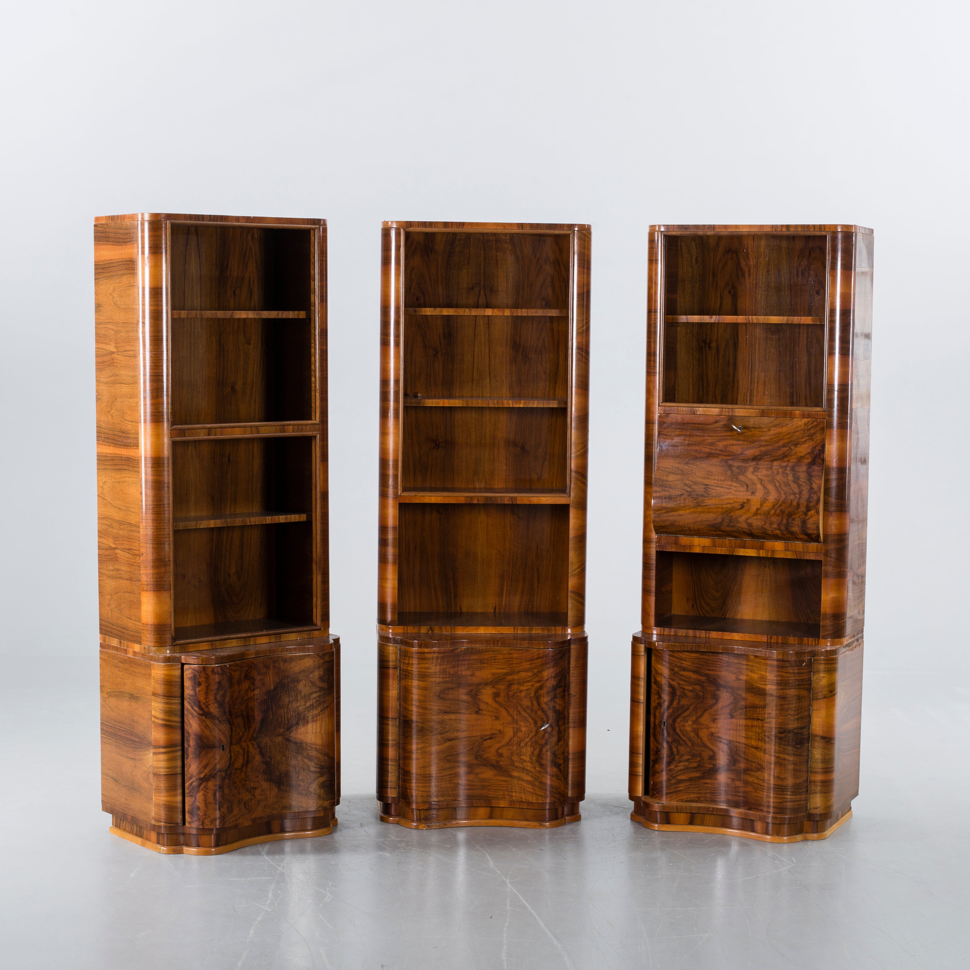 Mid-Century Danish Modular Wall Unit | Set of Three Bookcases