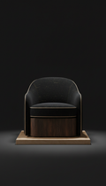 Statement Armchair in Onyx Black Velvet