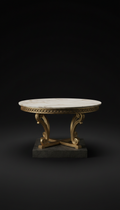 Dining Table with Gilded Champagne Finish