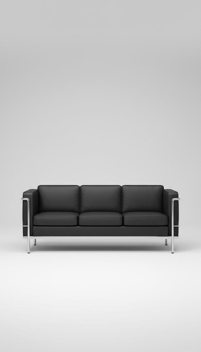 LC2 Sofa with Chrome Frame